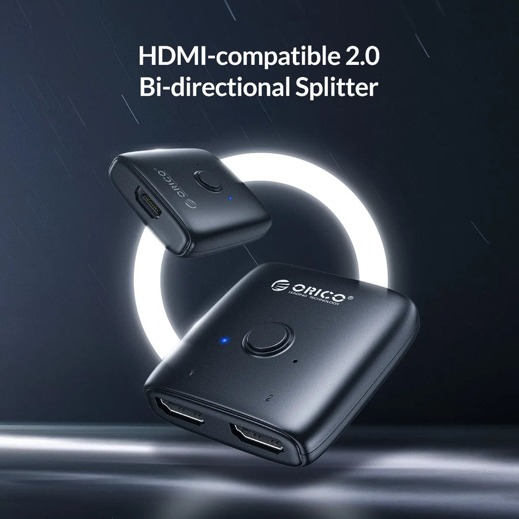 ORICO HDMI Switcher 4K Bi-Direction 2.0 HDMI Switch 1x2/2x1 Adapter 2 in 1 Out Converter for PS4/5 Xiaomi TV Box HDMI Splitter