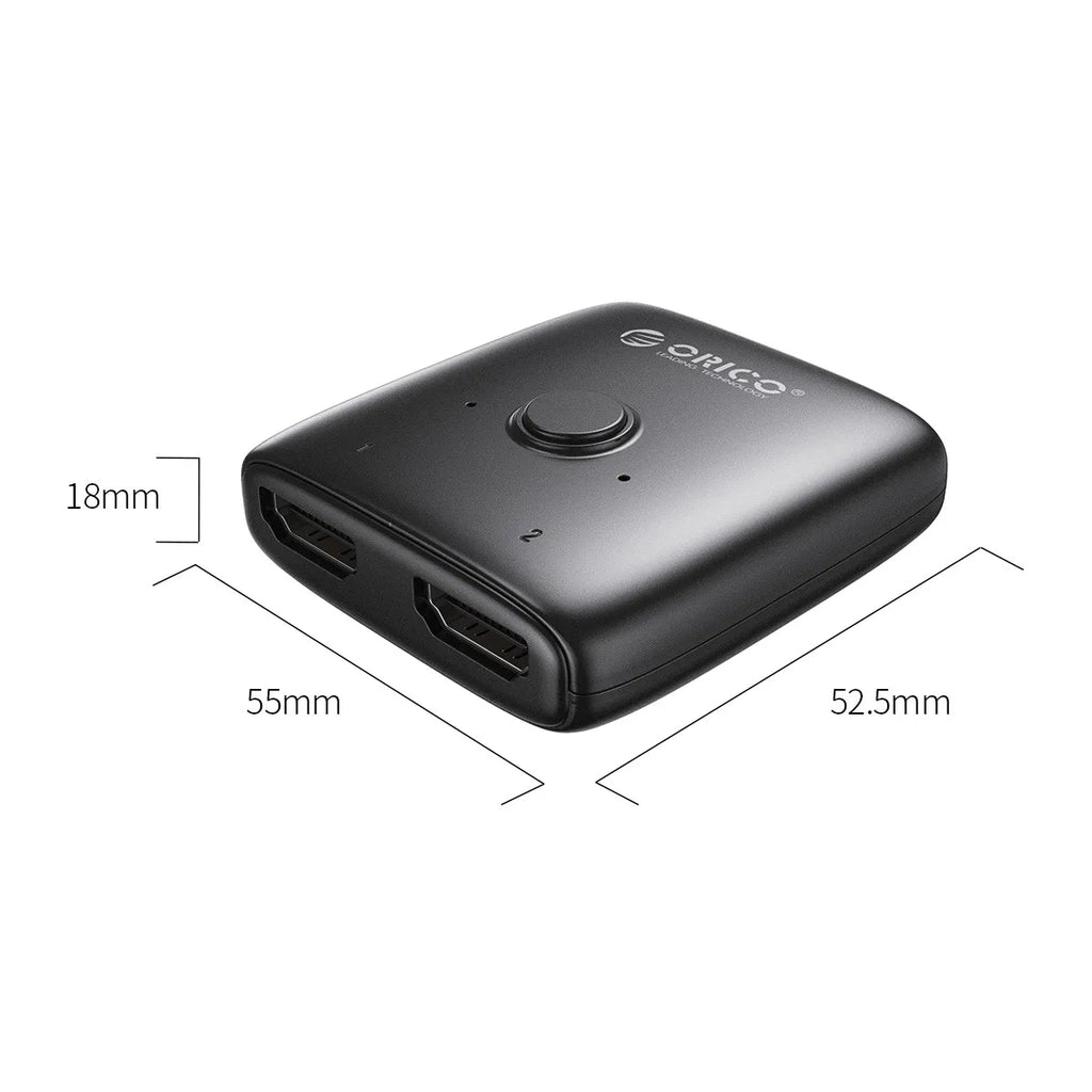 ORICO HDMI Switcher 4K Bi-Direction 2.0 HDMI Switch 1x2/2x1 Adapter 2 in 1 Out Converter for PS4/5 Xiaomi TV Box HDMI Splitter