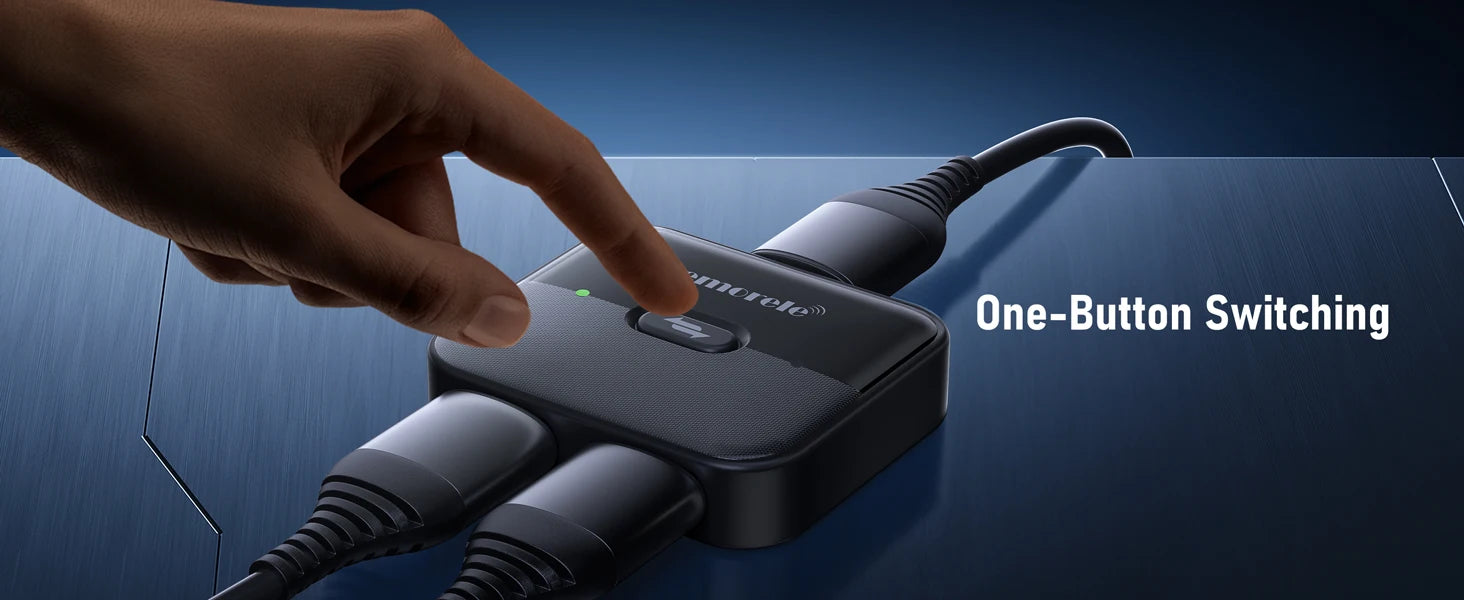 Lemorele 4K HDMI Splitter Switch 2 in 1 Out 60Hz HDMI-compatible 2.0 Hub Switcher for PC Laptop HDTV Xbox PS4 PS5 TV Macbook