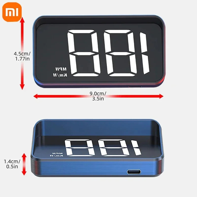 Xiaomi In-vehicle Speedometer HUD Head Up Speed Mete Display Digital GPS Compass Multifunctional Car Windshield Projector NEW