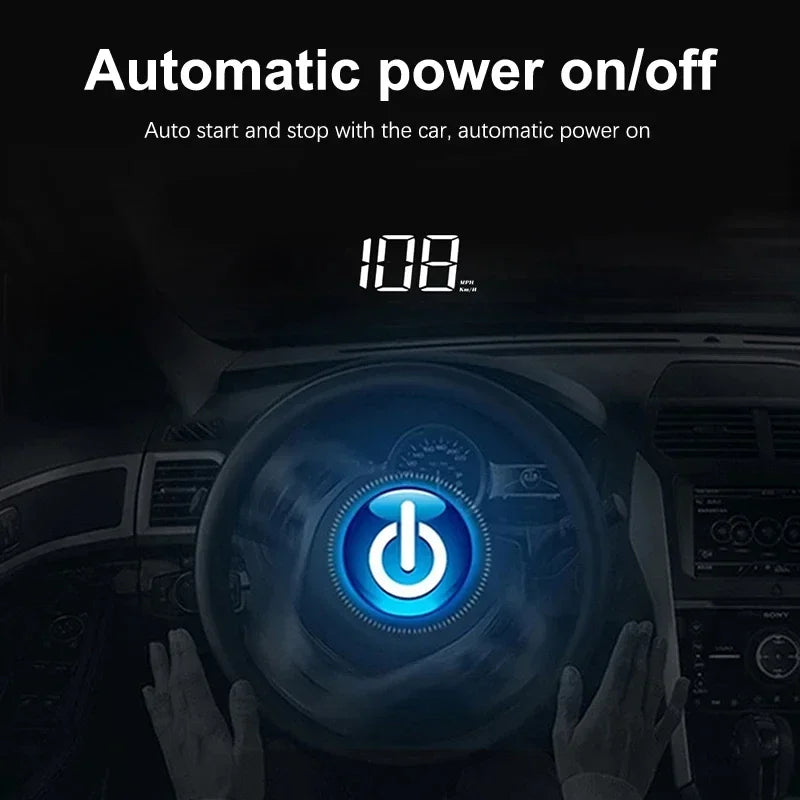Xiaomi In-vehicle Speedometer HUD Head Up Speed Mete Display Digital GPS Compass Multifunctional Car Windshield Projector NEW