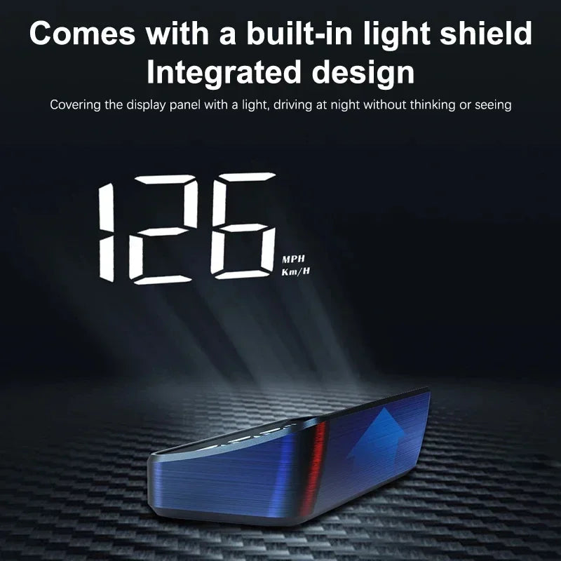 Xiaomi In-vehicle Speedometer HUD Head Up Speed Mete Display Digital GPS Compass Multifunctional Car Windshield Projector NEW