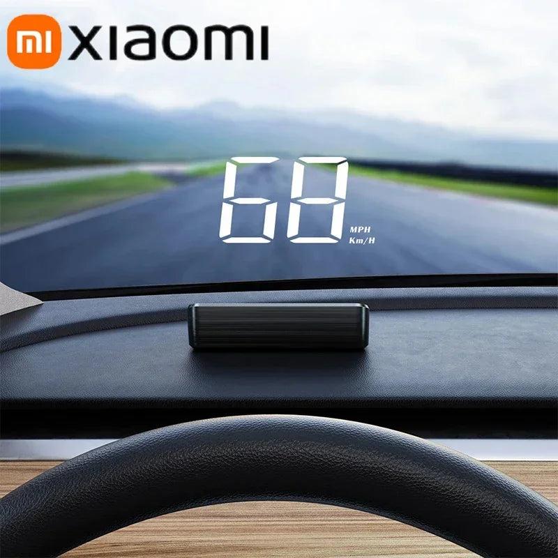 Xiaomi In-vehicle Speedometer HUD Head Up Speed Mete Display Digital GPS Compass Multifunctional Car Windshield Projector NEW