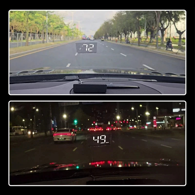 Xiaomi In-vehicle Speedometer HUD Head Up Speed Mete Display Digital GPS Compass Multifunctional Car Windshield Projector NEW