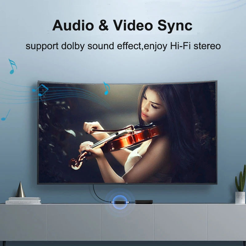 2 in 1 out HD 4K 60Hz Bidirectional Switcher HDMI-compatible Switcher 1X2 Distribution for Projector PC Laptop
